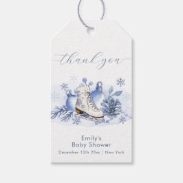 Etiquetas Para Regalos Winter Snowflake Ice Skate Baby Shower
