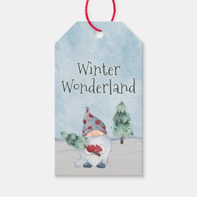 Etiquetas Para Regalos Winter Wonderland (Anverso)