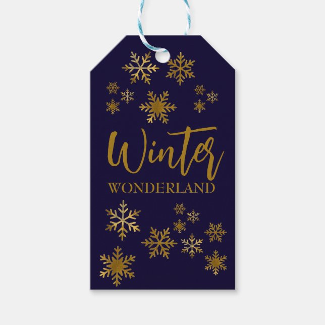 Etiquetas Para Regalos Winter Wonderland (Anverso)