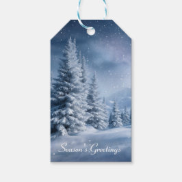 Etiquetas Para Regalos Winter Wonderland Frosted Trees Snowy Forest