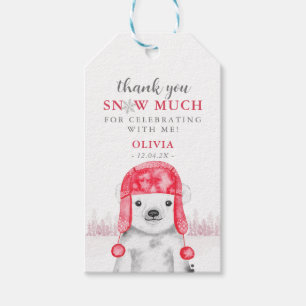 Etiquetas Para Regalos Winter Wonderland Polar Bea chica Favor gracias re
