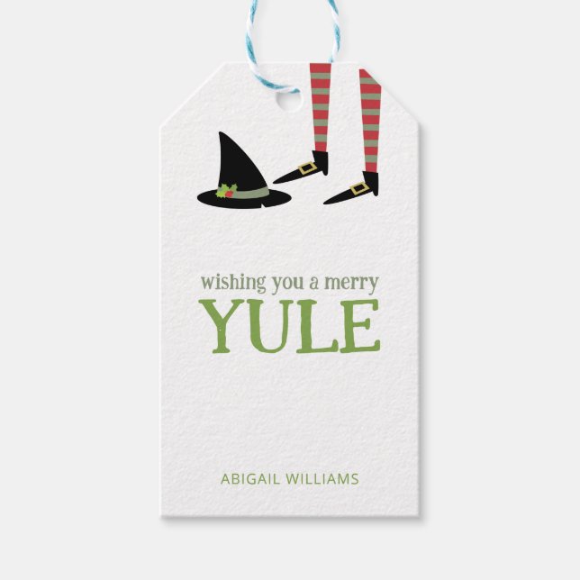 Etiquetas Para Regalos Witchy Yule (Anverso)