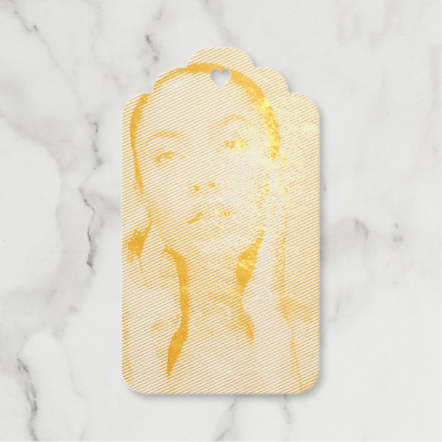 Etiquetas Para Regalos "Woman in Blue" (Anverso)