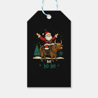 Etiquetas Para Regalos Womens Xmas Tree Lighting Santa Riding Highland Co