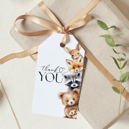 Etiquetas Para Regalos Woodland Animals Baby Shower moderno
