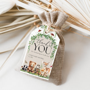Etiquetas Para Regalos Woodland Animals Greenery Mushroom Baby Shower