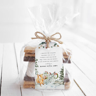 Etiquetas Para Regalos Woodland de invierno encantado Cumpleaños