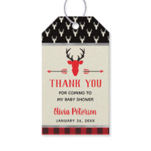 Woodland Deer Gracias Etiqueta, Antlers, Baby Show