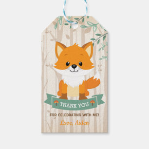 Etiquetas Para Regalos Woodland Fox Forest Primer Fiesta de Cumpleaños Ba