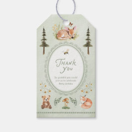 Etiquetas Para Regalos Woodland Sage Green Baby Shower Thank You