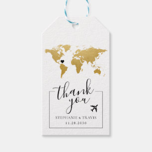 Etiquetas Para Regalos World Map Destination Wedding Favor Lumaletas Shap