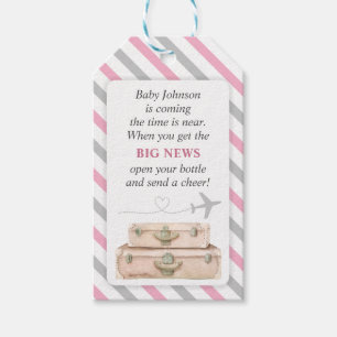 Etiquetas Para Regalos World Travel Girl Shower Mini Bottle Favor