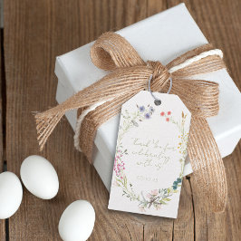 Etiquetas Para Regalos Wreath de flores silvestres acuáticas