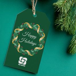 Etiquetas Para Regalos Wreath, logotipo de negocios de personalizado Navi