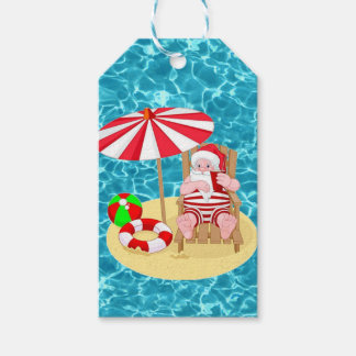 Etiquetas Para Regalos xmas beach santa claus