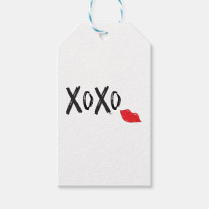 Etiquetas Para Regalos XoXo-Abrazo-Beso-con-Rojo-Labios