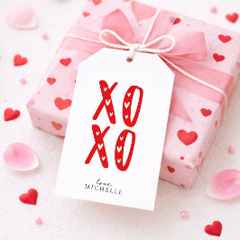 Etiquetas Para Regalos XOXO Rojo, El día de San Valentín