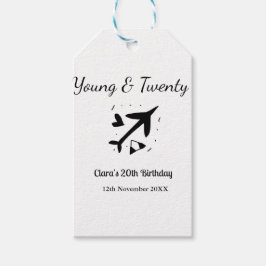Etiquetas Para Regalos Young and twenty adventure happy birthday add name