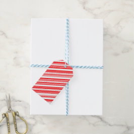 Etiquetas Para Regalos Yuletide Reversible Candy Cane & Blank