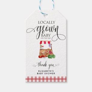 Etiquetas Para Regalos Zanahorias para baby shower cultivadas localmente 