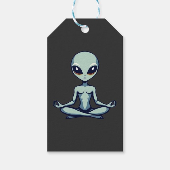 Etiquetas Para Regalos Zen Alien (Anverso)
