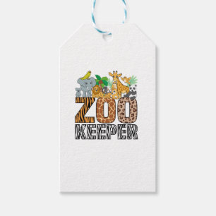 Etiquetas Para Regalos Zookeeper vestume Zebra Wild Print Animal Africano
