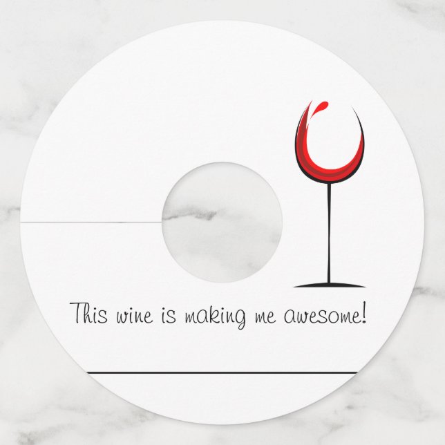 Etiquetas para vasos de vino Marcador identificado (Anverso)