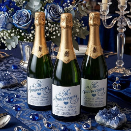 Etiquetas Para Vinos Espumosos 45th Sapphire Wedding Anniversary