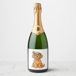 Etiquetas Para Vinos Espumosos 4 de julio Perro