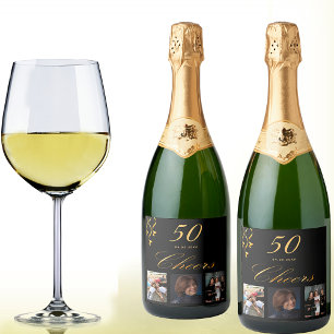 Etiquetas Para Vinos Espumosos 50.ª fiesta de cumpleaños foto de ovejas de oro ne