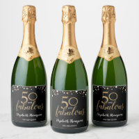 50 cumpleaños 50 y fabuloso confeti de oro negro