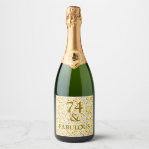 Etiquetas Para Vinos Espumosos 74 cumpleaños
