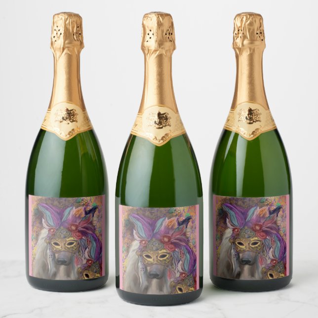 ETIQUETAS PARA VINOS ESPUMOSOS AFGHAN HOUND (Botellas)