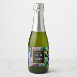 Etiquetas Para Vinos Espumosos Agata Mini Acuarela Pavo Real