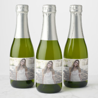 Etiquetas Para Vinos Espumosos Agradecimiento Moderno de Despedida de Soltera con