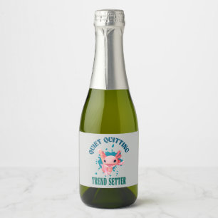 Etiquetas Para Vinos Espumosos Ajolote Rosa Divertido Persona que Establece la Te
