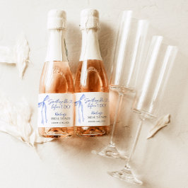 Etiquetas Para Vinos Espumosos Algo Azul Bow Bridal Shower, Brunch nupcial