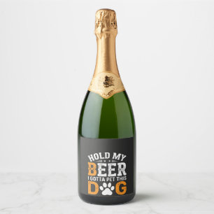 Etiquetas Para Vinos Espumosos Amante de Perros Agárrame la Cerveza