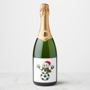 Etiquetas Para Vinos Espumosos Amantes deportivos de los Navidades de fútbol de S