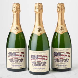 Etiquetas Para Vinos Espumosos América 250 años 250 aniversario Independencia
