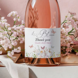 Etiquetas Para Vinos Espumosos Amor en Flor Silvestre Rosa Arco Nupcial Despedida