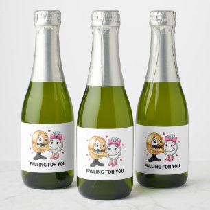 Etiquetas Para Vinos Espumosos Anillos de boda lindos Propuesta Cartoon