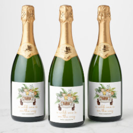 Etiquetas Para Vinos Espumosos Animales Safari - Un Baby Shower salvaje