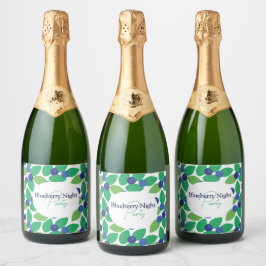Etiquetas Para Vinos Espumosos Arándano azul.