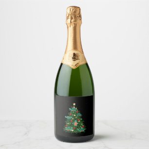 Etiquetas Para Vinos Espumosos Árbol de navidad de tortuga marina