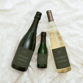 Etiquetas Para Vinos Espumosos ARMONÍA | Boda verde oliva
