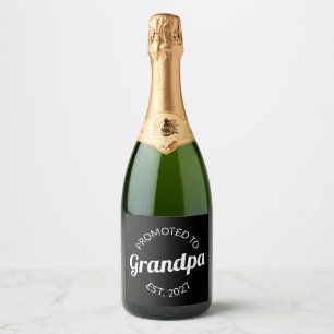 Etiquetas Para Vinos Espumosos Ascendido a Abuelo Desde 2027 Nuevo Papá Yo