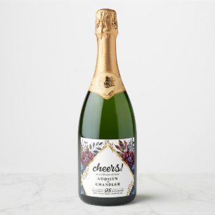 Etiquetas Para Vinos Espumosos Asombroso Boda de Peony con un toque de joyas