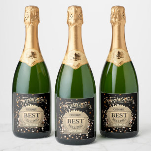 Etiquetas Para Vinos Espumosos Autor de mayor venta personalizado de oro