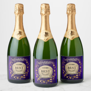 Etiquetas Para Vinos Espumosos Autor Morado de Mejor Venta Personalizado